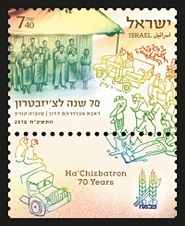 Ha'Chizbatron  70 Years Stamp Sheet