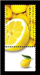 Stamp:Lemon (Fruits of Israel - definitive stamps), designer:Meir Eshel 02/2009