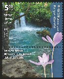 Stamp:Banyas Waterfall (Waterfalls in Israel), designer:Osnat Eshel  11/2021